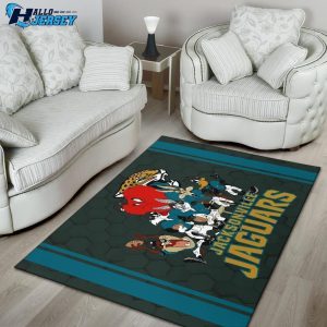 Looney Tunes Jaguars Team Area Football Rug