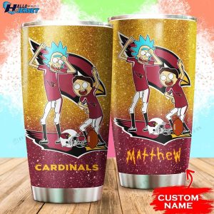Personalized Arizona Cardinals Rick And Morty Custom Stainless Steel Tumbler
