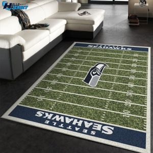 Seattle Seahawks Logo Sport Football Team Family Gift Rug