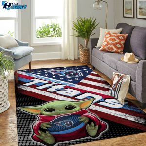Tennessee Titans Team Logo Baby Yoda Us Style For Living Room Rug