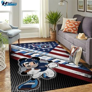Tennessee Titans Team Logo Mickey Us Style Indoor Outdoor Rug