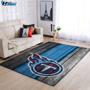 Tennessee Titans Team Logo Wooden Style Home Decor Indoor Outdoor Rug