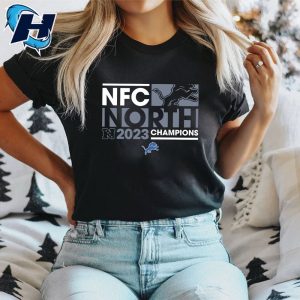 2023 Nfc North Champions Womens Detroit Lions Shirt