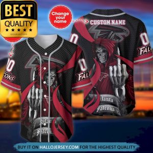 Atlanta Falcons Baseball Jersey The Reaper Your Name And Number Personalized