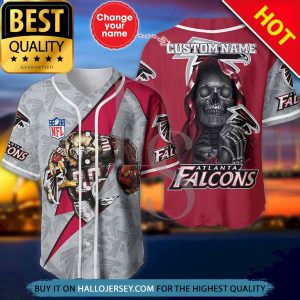 Atlanta Falcons The Reaper Custom Name Baseball Jersey