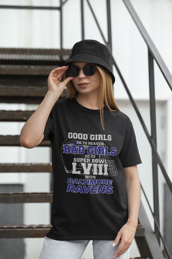 Bad Girls Go To Super Bowl LVIII With Baltimore Ravens Shirt