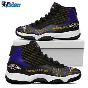 Baltimore Ravens Air Jordan 11 Football Team Nfl Sneakers