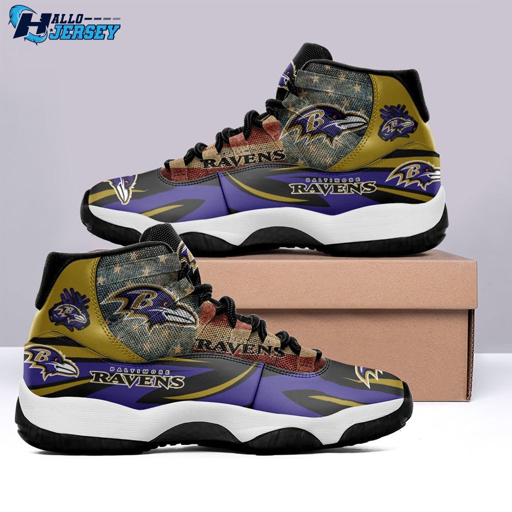 Baltimore Ravens Footwear Air Jordan 11 Sneakers, Baltimore Ravens Gifts for Him