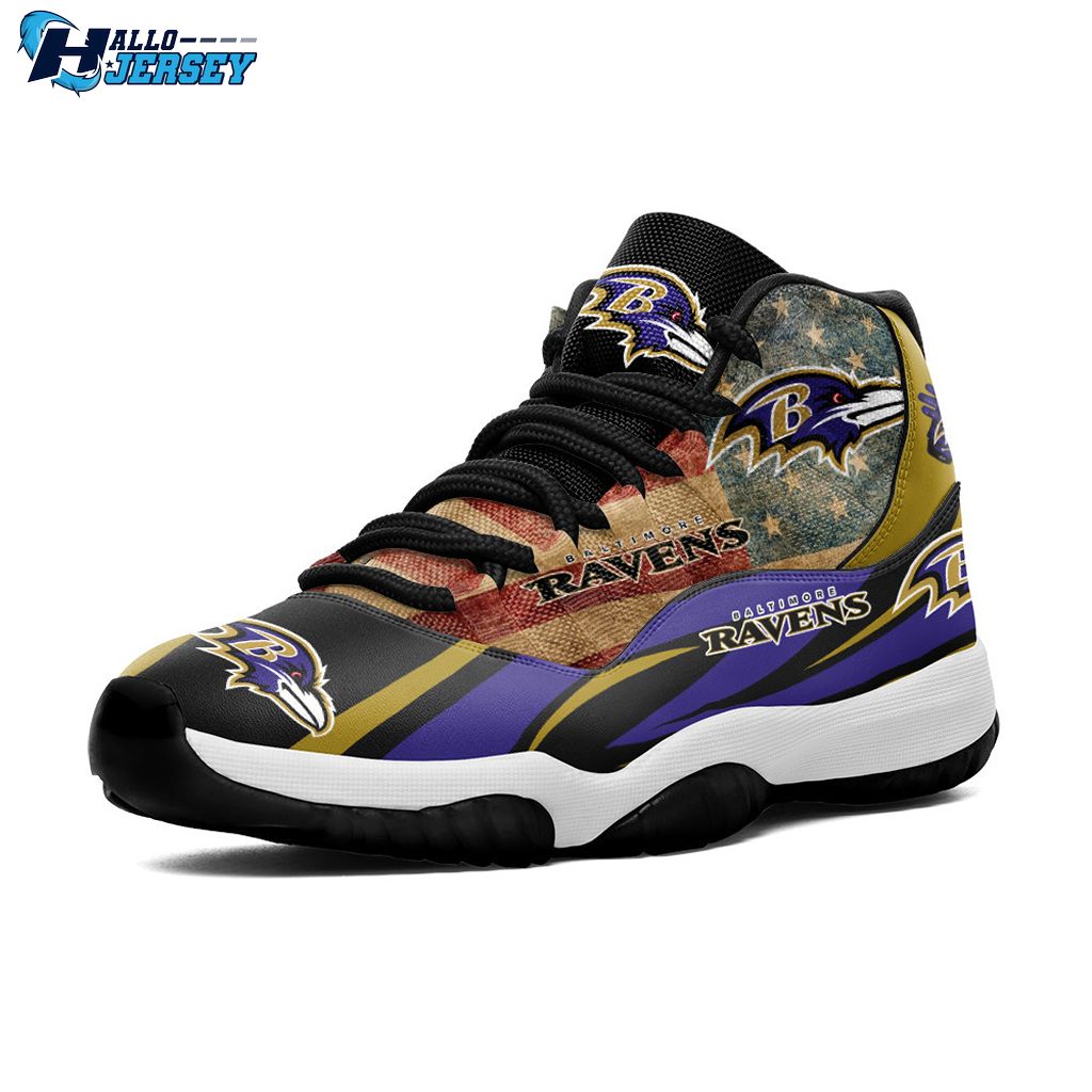 Baltimore Ravens Footwear Air Jordan 11 Sneakers, Baltimore Ravens Gifts for Him