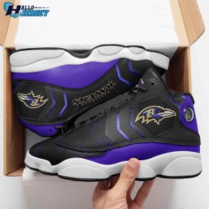 Baltimore Ravens Air Jordan 13 Nice Gift Footwear Nfl Sneakers 1