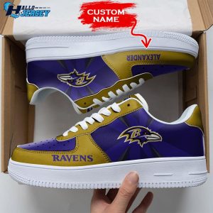 Baltimore Ravens Custom Air Force 1 Sneakers 1