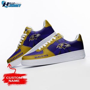 Baltimore Ravens Custom Air Force 1 Sneakers 3