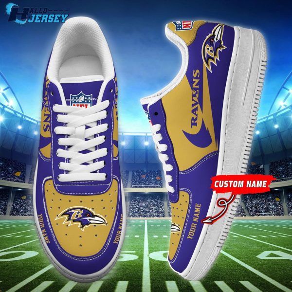 Baltimore Ravens Custom Footwear Air Jordan 1 Sneakers
