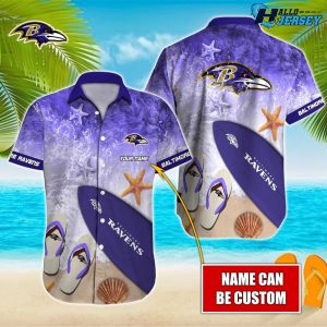 Baltimore Ravens Custom Name Hawaiian Shirt