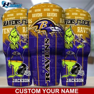 Baltimore Ravens Drinkware Football Team Nfl Custom Tumbler 1