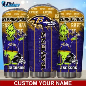 Baltimore Ravens Drinkware Football Team Nfl Custom Tumbler 2