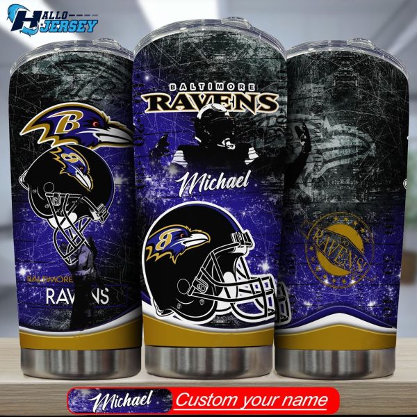 Baltimore Ravens Drinkware Gift For Fans Custom Nfl Tumbler