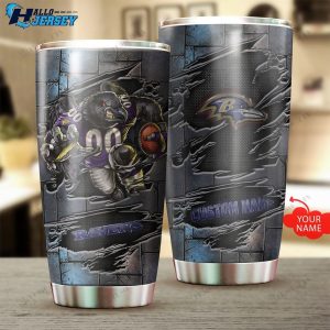 Baltimore Ravens Football Club Custom Stainless Steel Tumbler