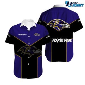 Baltimore Ravens Football Team Tropical Outfit Hawaiian Shirt