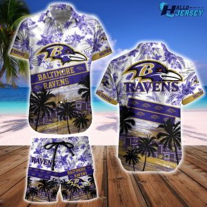 Baltimore Ravens Hawaiian Shirt And Beach Short