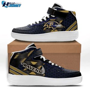 Baltimore Ravens High Air Force 1 Sneakers 1