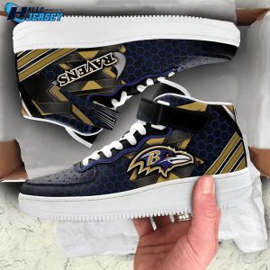 Baltimore Ravens High Air Force 1 Sneakers 2