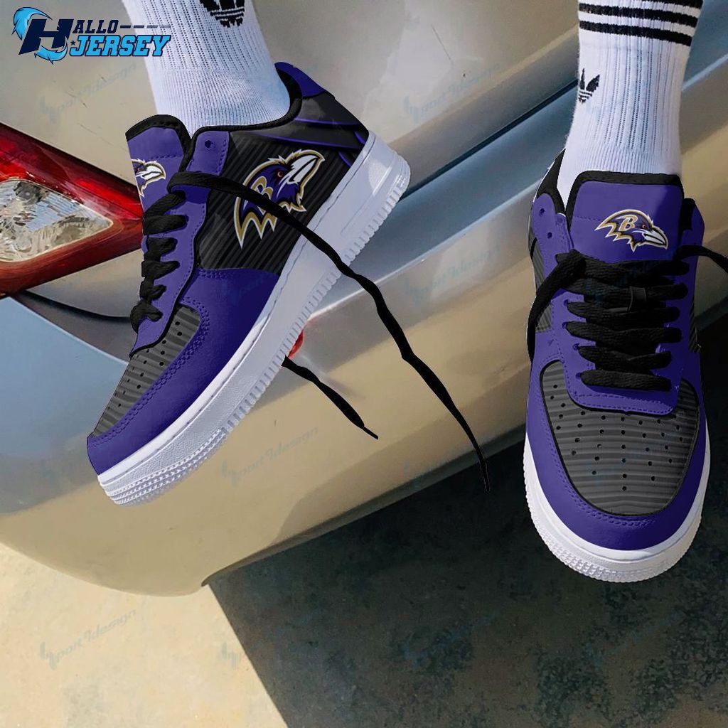 Baltimore Ravens Logo Footwear Air Jordan 1 Nfl Sneakers