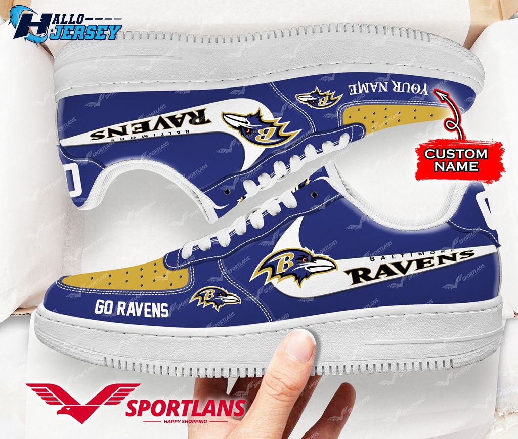 Baltimore Ravens NFL Personalized Air Force 1 Shoes