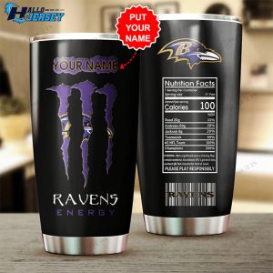 Baltimore Ravens Custom Name Tumbler