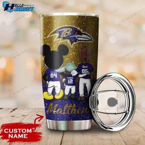 Baltimore Ravens Personalized Name Stainless Steel Tumbler