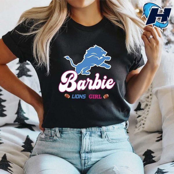 Barbie Lions Girl Sports Nfl Detroit 2024 Shirt