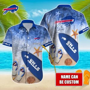 Buffalo Bills Beach Style Custom Name Hawaiian Shirt