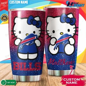 Buffalo Bills Personalized Hello Kitty Hug Stainless Steel Tumbler