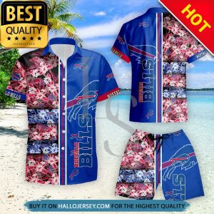 Buffalo Bills Flower Hawaiian Shirt And Short