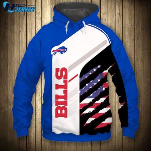 Buffalo Bills Us Style Logo Flag Hoodie