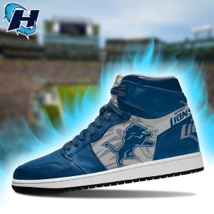 Detroit Lions Air Jordan 1 Sneaker Nfl Logo Team Shoes 2