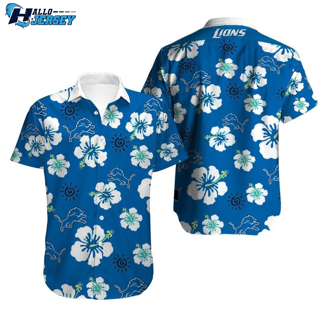 Detroit Lions Flowers Beach Shirt Limited Edition Nfl Hawaiian Shirt