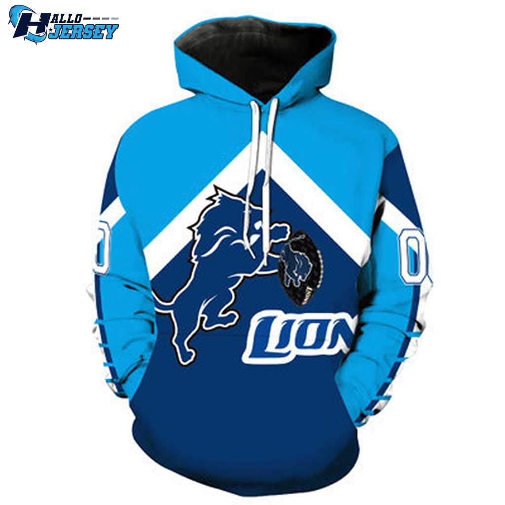 Detroit Lions Champ Logo Sport Nice Gift All Over Print Nfl Hoodie