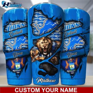 Detroit Lions Drinkware Custom Gear Nfl Stainless Steel Tumbler