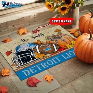 Detroit Lions Fall Football Team Home Decor Custom Nfl Doormat