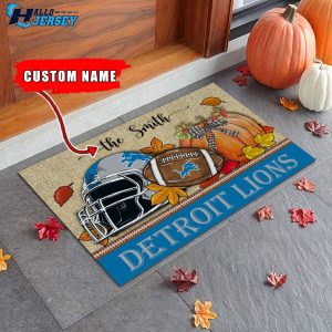 Detroit Lions Fall Football Team Home Decor Custom Nfl Doormat