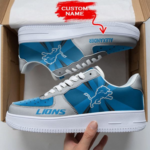 Detroit Lions Footwear Custom Air Force 1 Sneakers