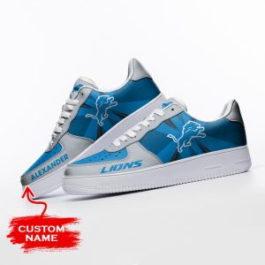 Detroit Lions Footwear Custom Air Force 1 Sneakers 3