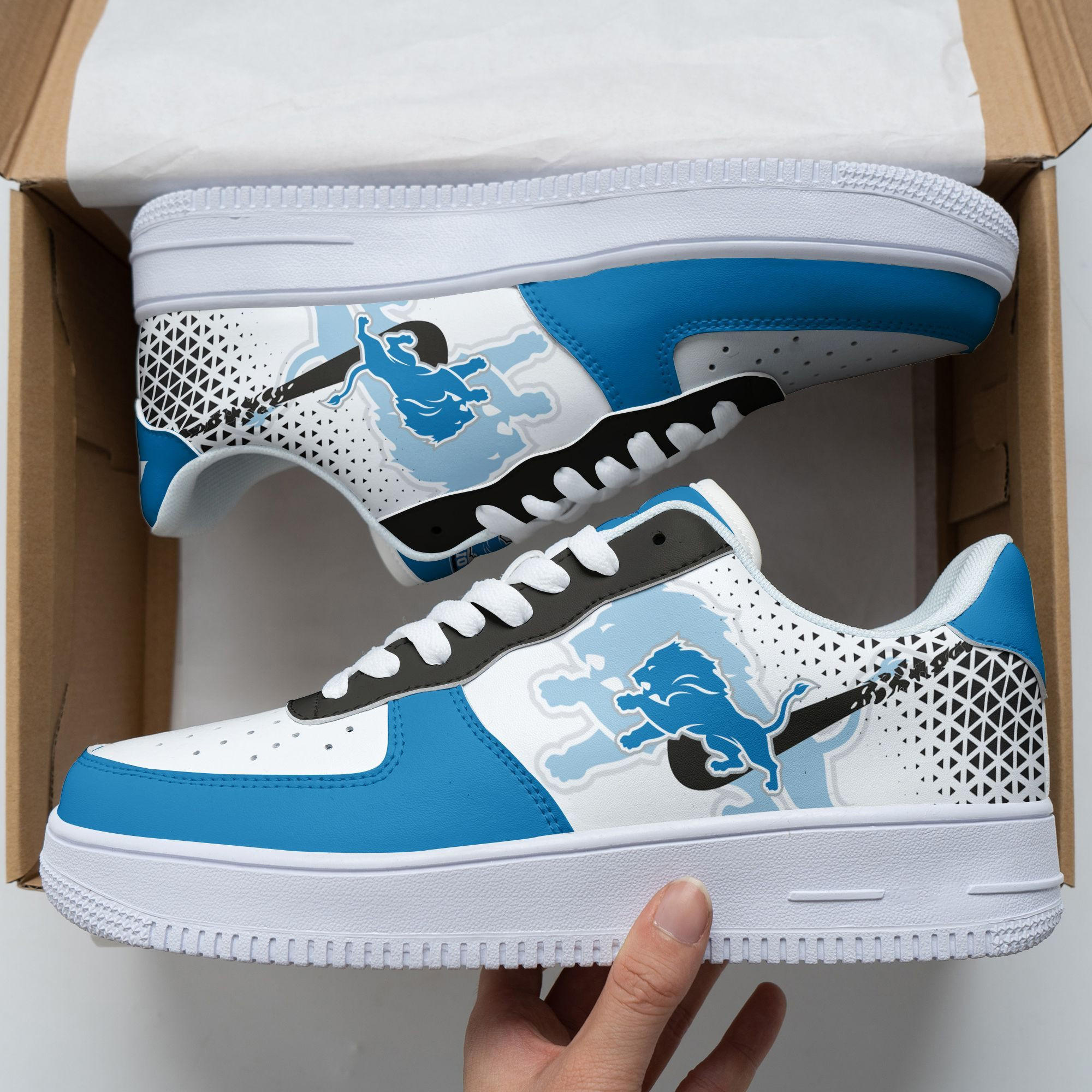 Detroit Lions Footwear Gear Nice Gift Air Force 1 Shoes