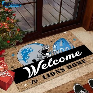 Detroit Lions Gift For Football Fans Us Decor Nfl Doormat 1
