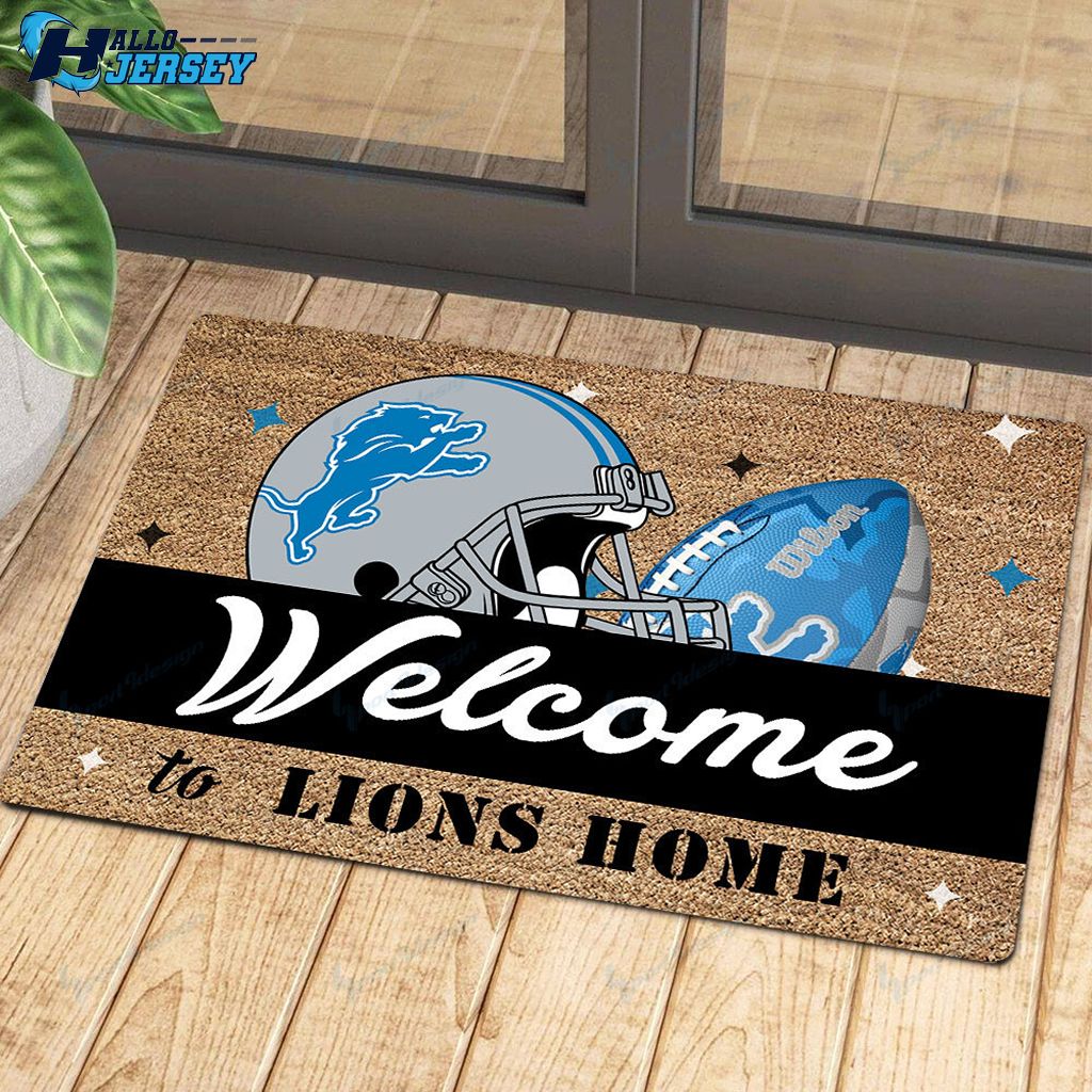 Detroit Lions Welcome To Lions Home Us Decor Nfl Doormat
