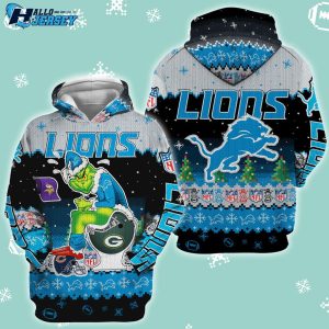 Detroit Lions Grinch Holiday Edition Hoodie