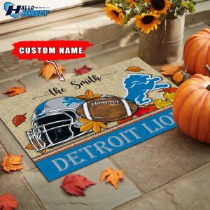 Detroit Lions Home Decor Gift For Football Fans Custom Area Rug