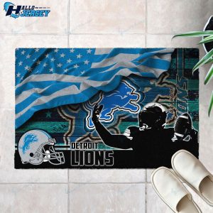 Detroit Lions Home Decor Indoor Outdoor Nfl Doormat