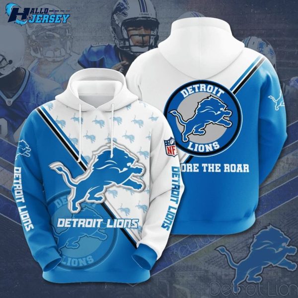 Detroit Lions Logo Sport All Over Print Nfl Hoodie